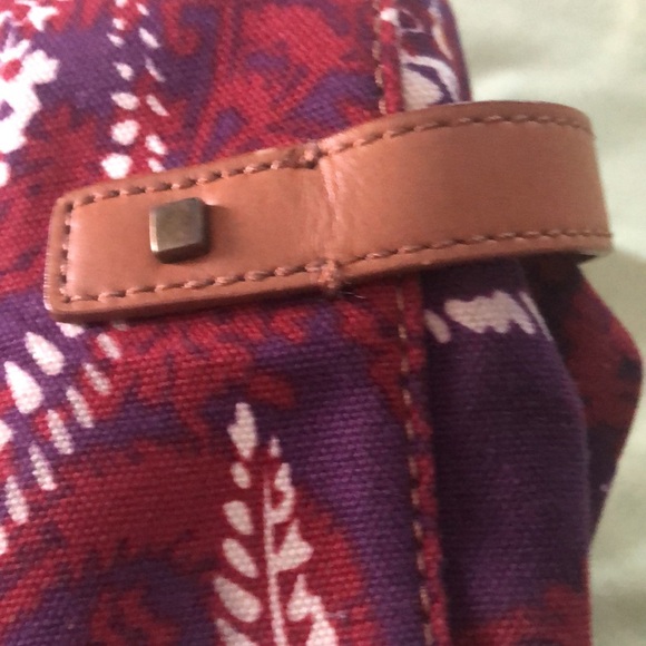 Talbots Purple Multicolor Paisley Medium Satchel Purse Handbag Bag - Picture 17 of 17